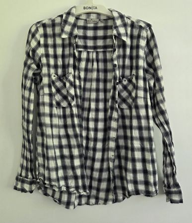 Blue Motion Checked Flannel Shirt, M, Cotton, Casual