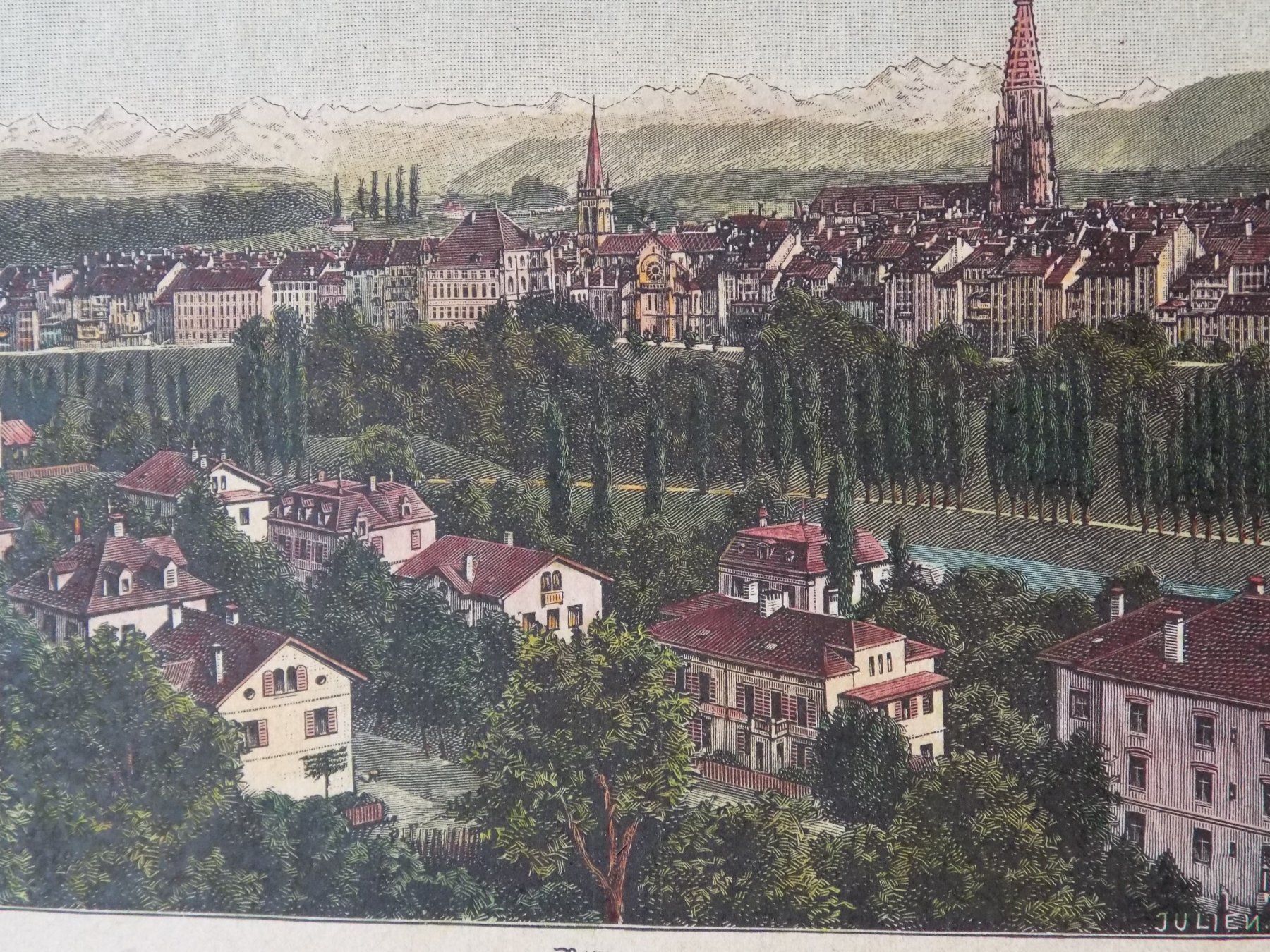 Incisioni: Bern kolorierte Xylographie – Usato da Risch venduto da Rischli15 7