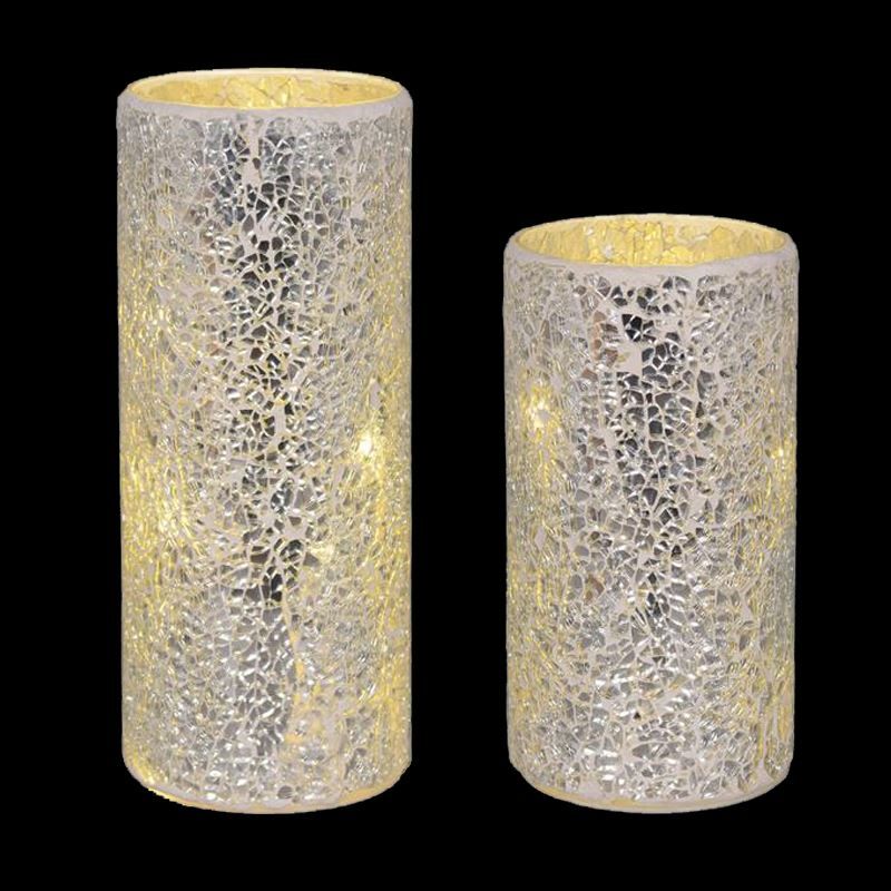 Candele: Led Windlicht - Glas Zylinder 2er Set – Nuovo e nell'imballaggio originale da Wettingen venduto da Swala 1