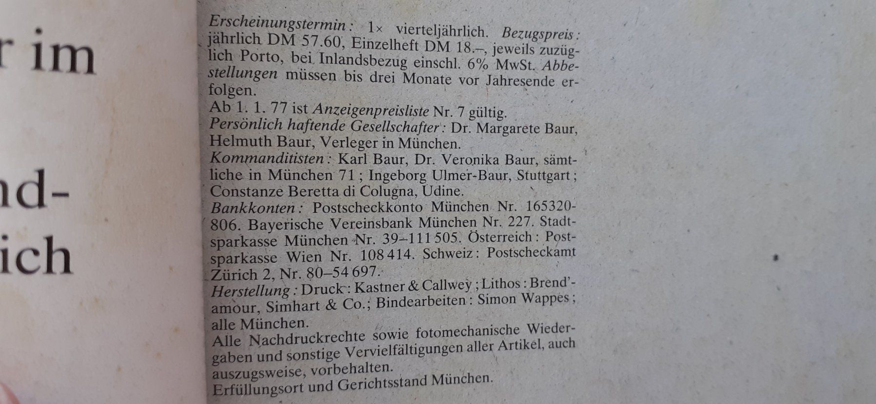 Riviste & Magazine: Maltechnik Heft Restauro 1978 – Usato da Mörschwil venduto da lindaswunderkiste 2