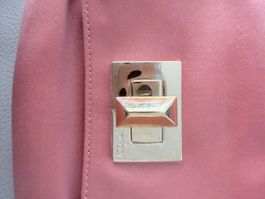 Clutch Pucci bag, Pink Satin with Gold Hardware