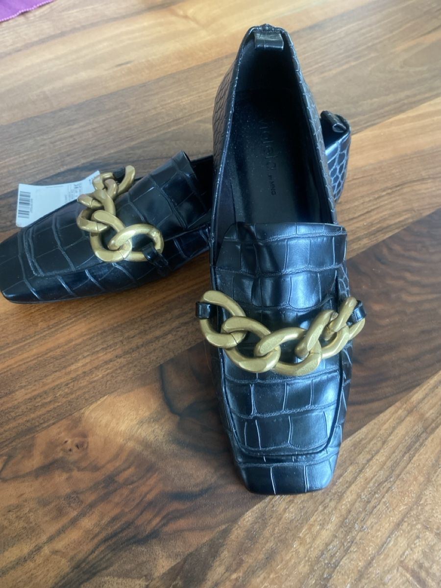 Mango Damenschuhe: Schwarze Mango Loafers mit Kette, Gr. 38, NEU! – Neu und originalverpackt aus Erlenbach ZH von renata-c 2
