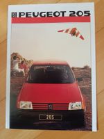 8 Stk. Prospekte Peugeot 205, 1986 bis 1992