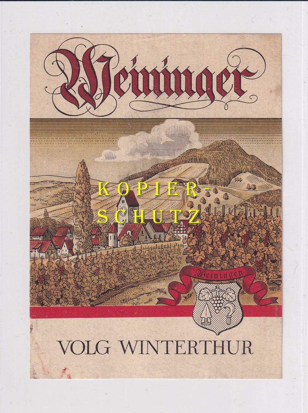 Carta: Etikette für Wein - Weininger /bd – Usato da Hombrechtikon venduto da Rudolf07