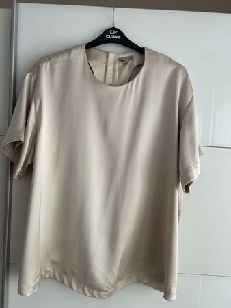 Damenbluse beige Grösse CL, Viskose neuwertig