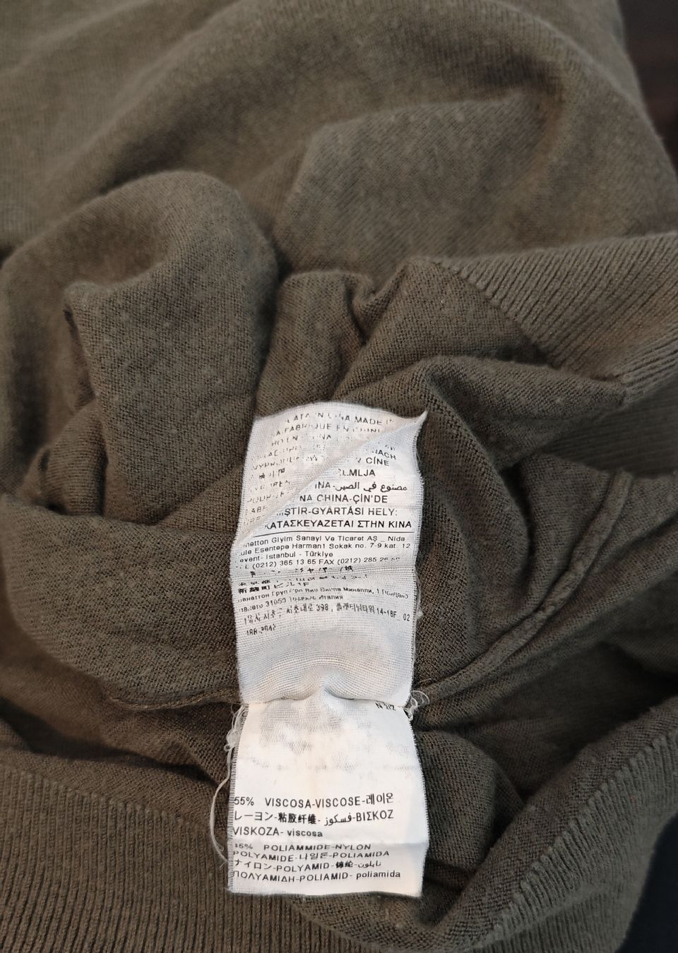 Benetton Pullover & Sweatshirts: Benetton Herrenpullover in Olivgrün – Gebraucht aus Bülach von mastika82 3