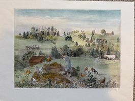 Lilly Langenegger Radierung Lithografie signiert 1/100