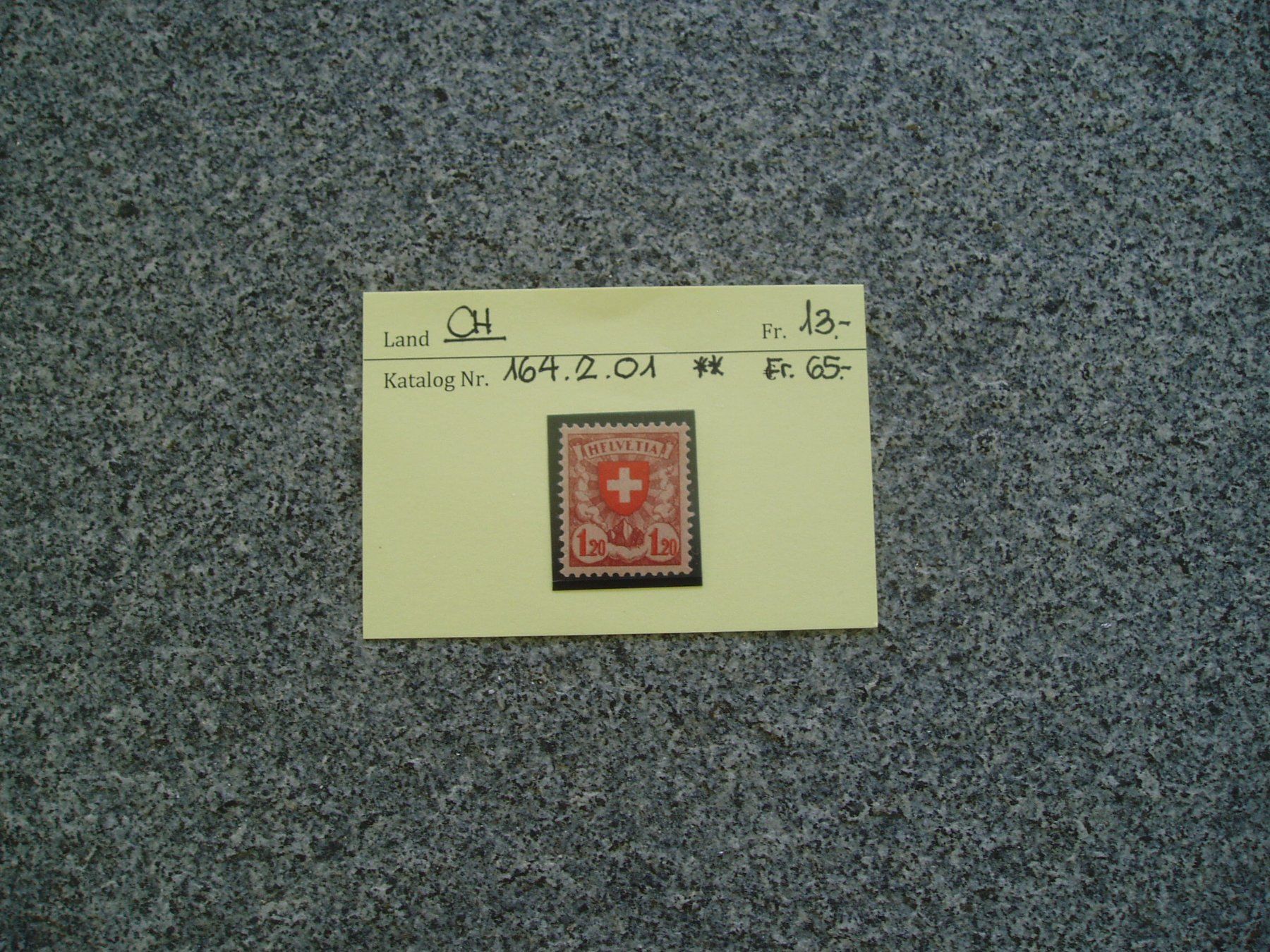 Alle Briefmarken: CH 164.2.01 ** Wappenmuster – Neu und originalverpackt aus Rudolfstetten von Nemo_333