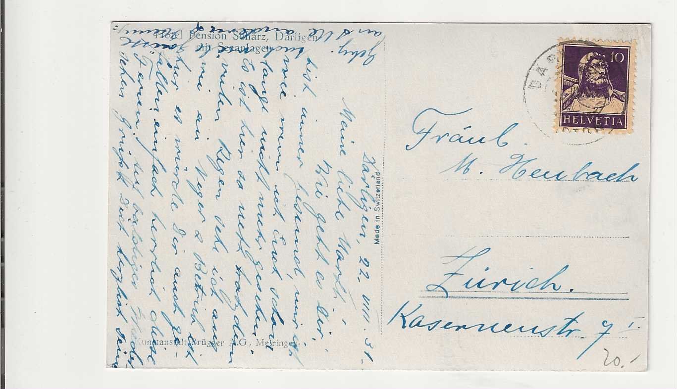Cartes postales: Därligen, 1931 – D'occasion à Spiez par Niesen20 1