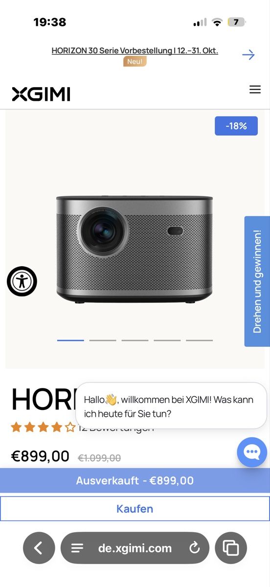 Xgimi Proiettori: XGIMI HORIZON 4k Beamer – Nuovo (secondo la descrizione) da Zürich venduto da werq 5