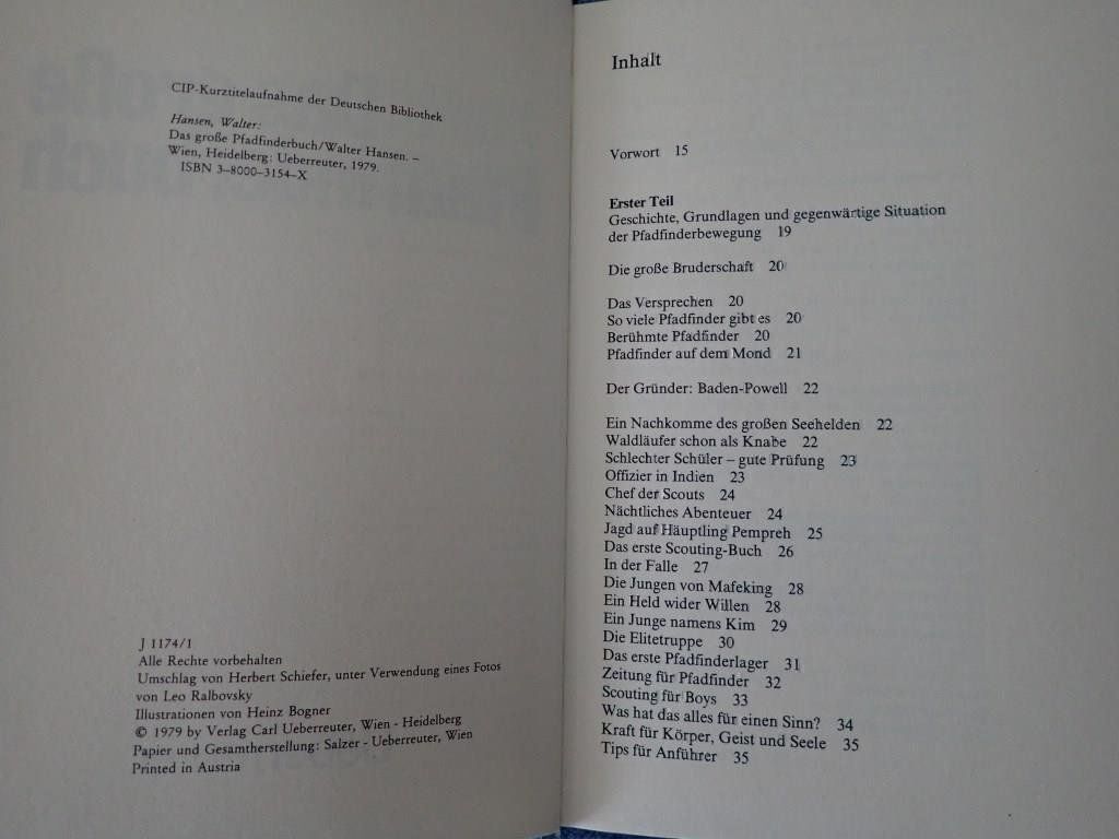 Libri: Das grosse Pfadfinderbuch 1979 – Usato da Galgenen venduto da Marc98 1