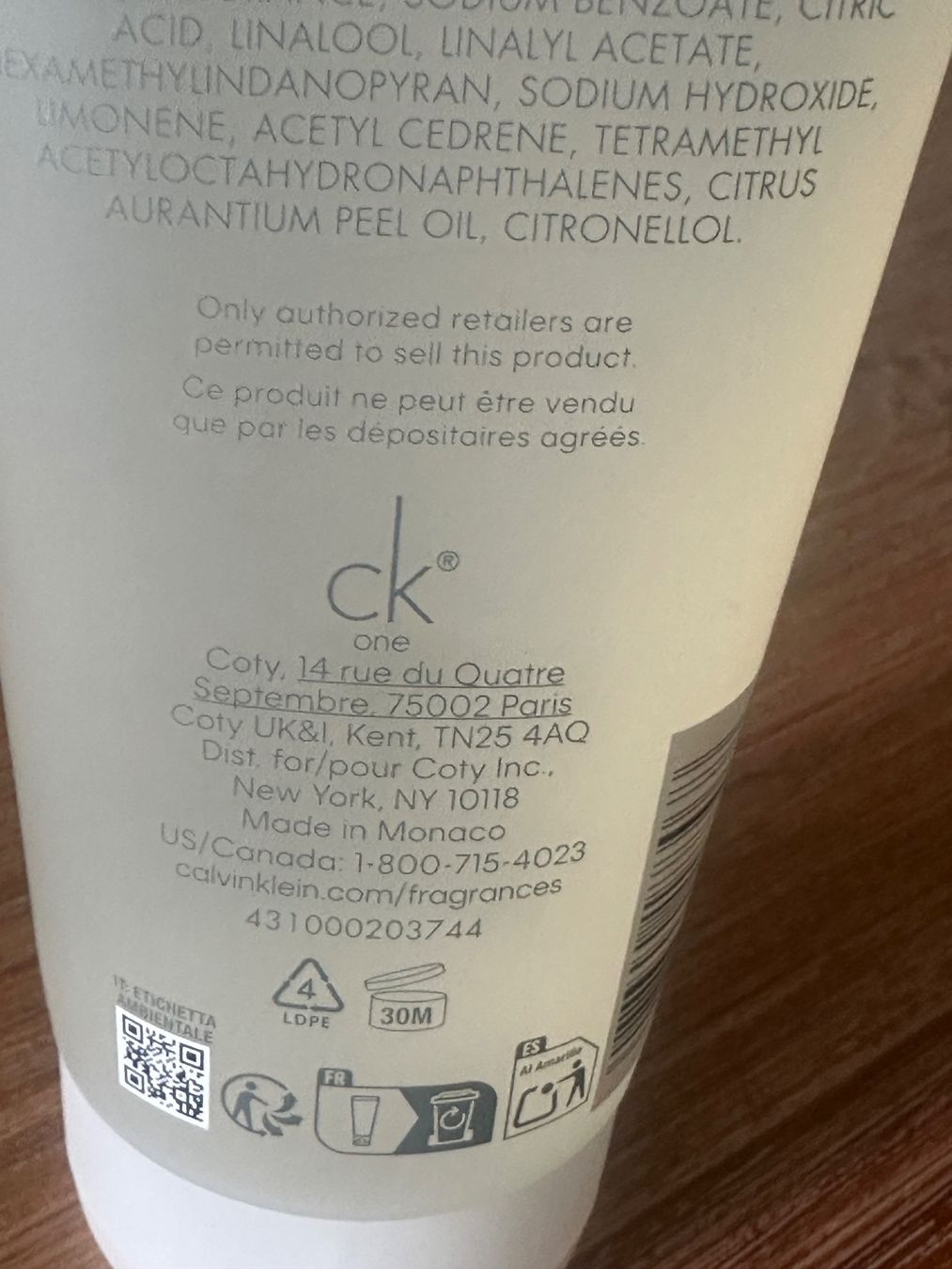 Doccia: Original Calvin Klein Duschgel ck one – Usato da Aarburg venduto da flacon05 4