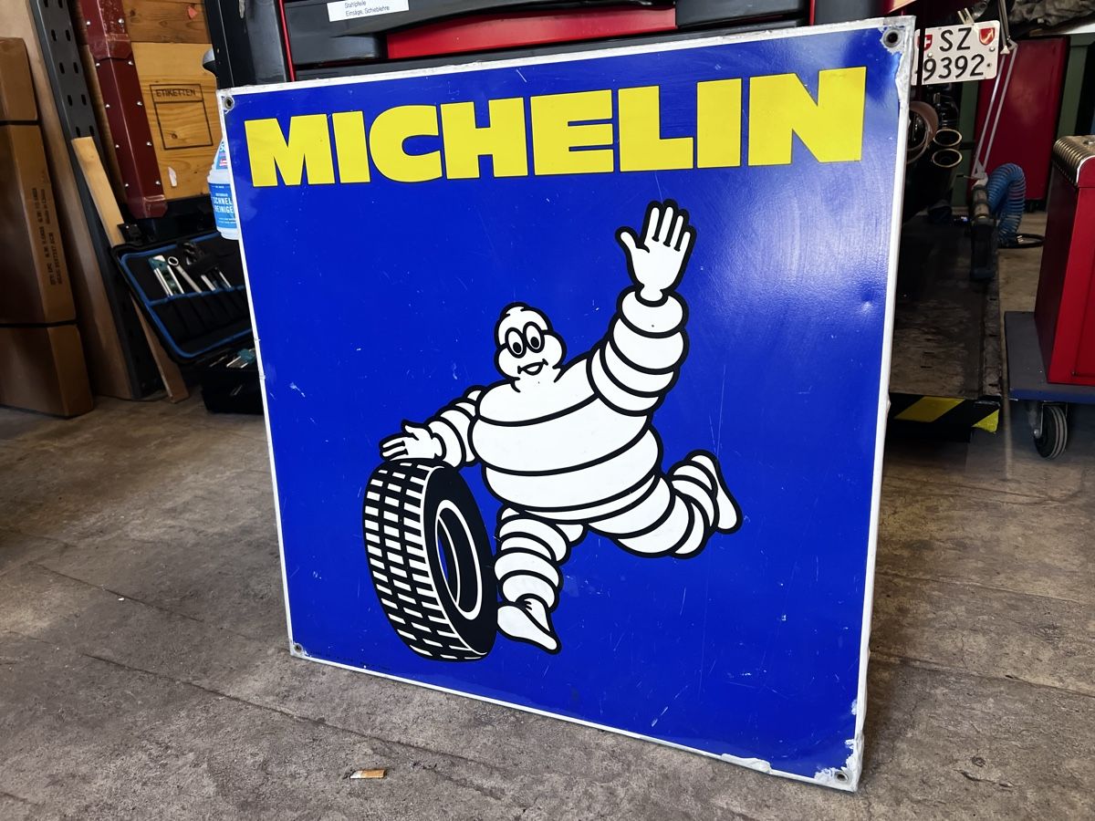 Insegne: Michelin Email Schild 75x75 – Usato da Immensee venduto da Mdin 1