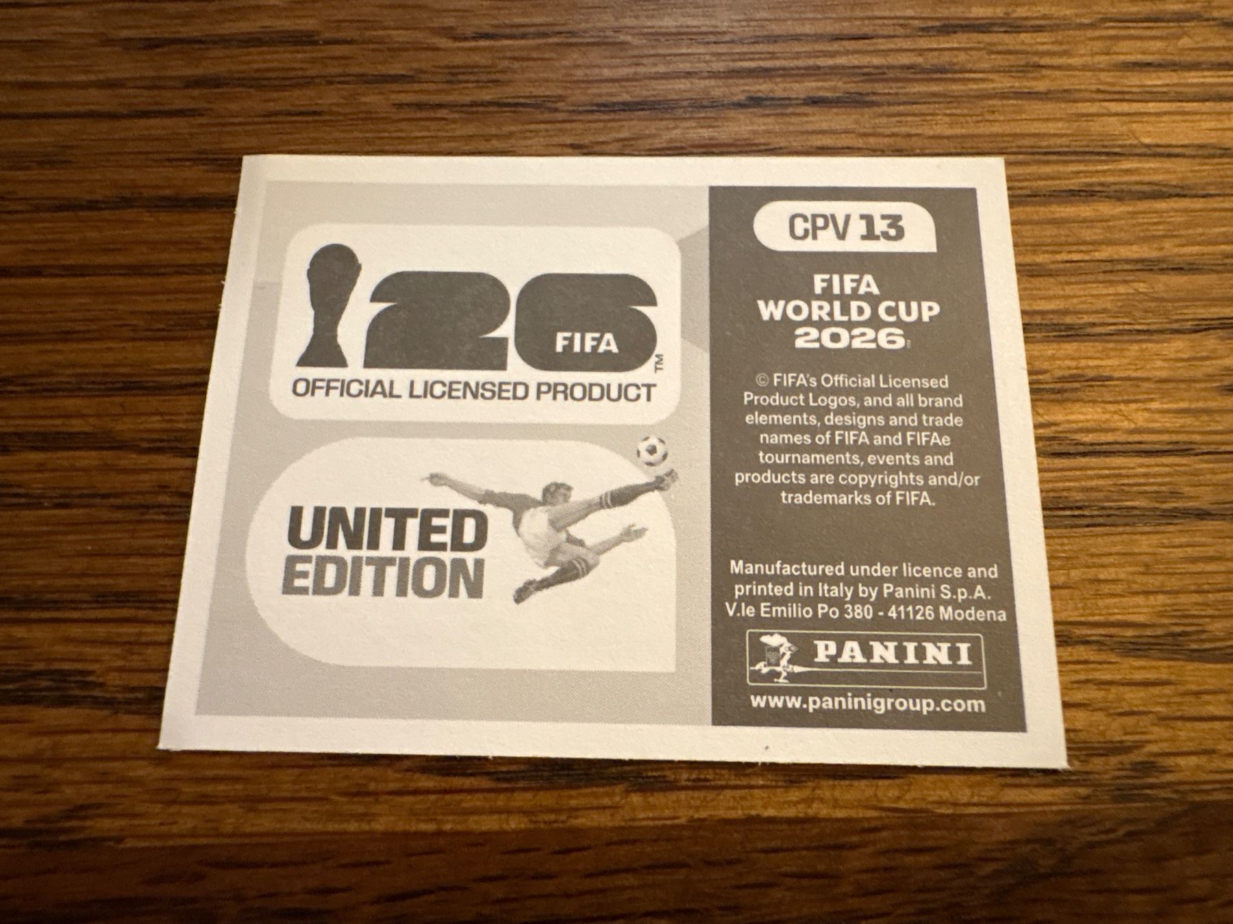Panini Carte collezionabili: Panini 2026 CPV 13 – Nuovo (secondo la descrizione) da Elsau venduto da Cerry81 1