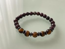 Tigerauge Armband zwischen mit hematit