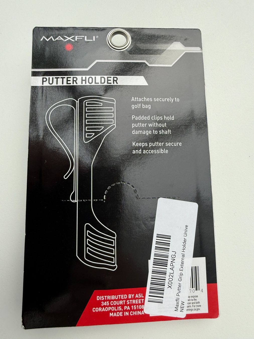 Schläger & Sets: Maxfli Puttergriff-Aussenhalterung Universal-Golfbag-Clip – Neu (gemäss Beschreibung) aus Unterengstringen von Tnovus 3