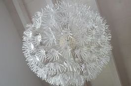 Grosse Blumenpapierlampe Ikea