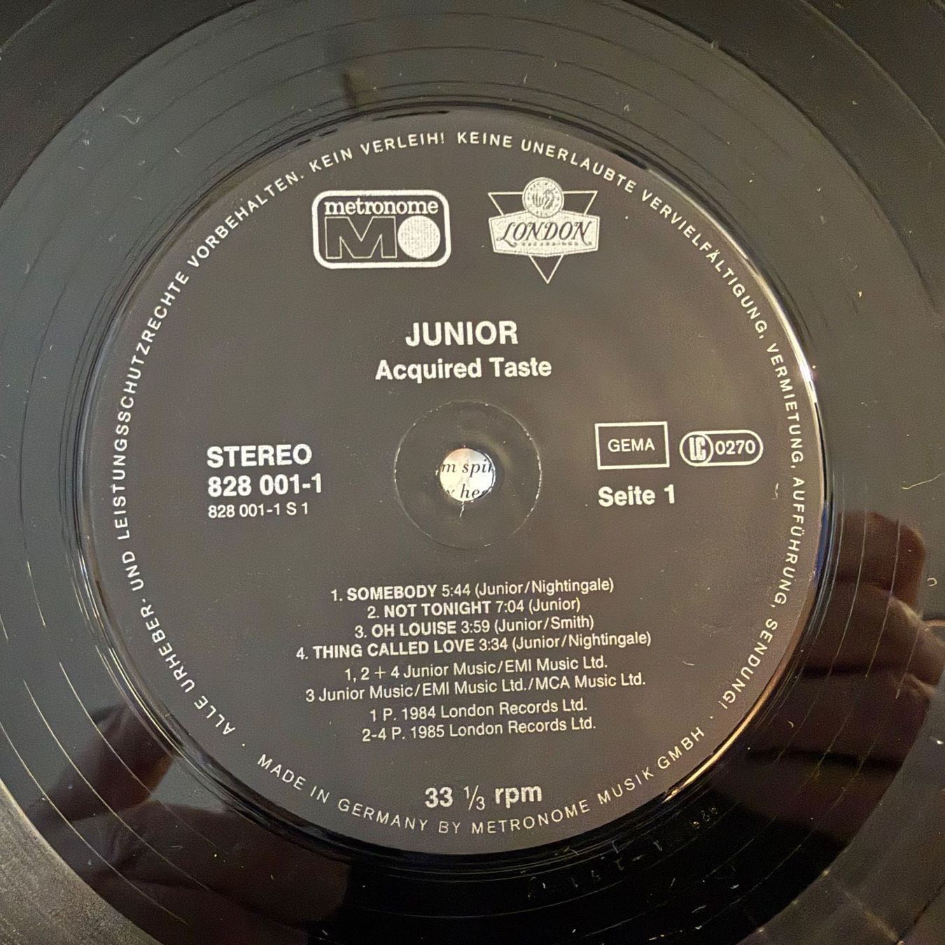 Dischi in vinile: JUNIOR - ACQUIRED TASTE – Usato da Zürich venduto da fehlton 3