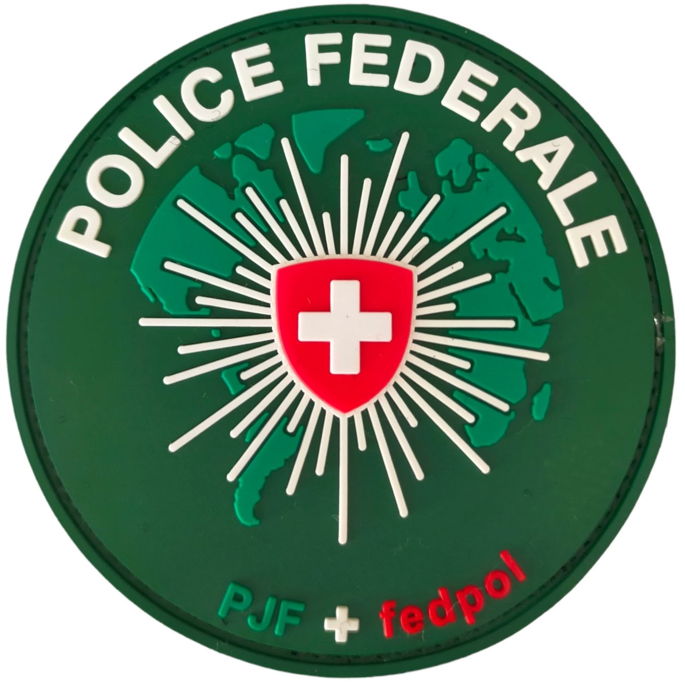 Swiss Plaquettes & Badges: Polizei Federale Patch PJF + fedpol mit Klett. – Neuf avec emballage d'origine à Emmenbrücke par F.ingl-1947