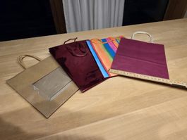4 Papiertragetaschen, Geschenktaschen, Herbstdeko