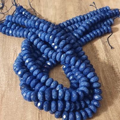 Pietre preziose: 1 Strang blaue Saphir facettiert 6x10mm – Nuovo (secondo la descrizione) da Untersiggenthal venduto da bore43 1