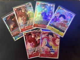 One Piece Monkey.D.Luffy Mix 4x Englisch & 2x Japanisch