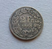 ++ 2.- Franken 1860, gute Erhaltung