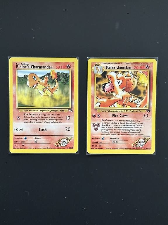 Carte collezionabili: Pokémon Blaines Charmander & Charmeleon Vintage – Usato da Lugano venduto da mat_hv7w
