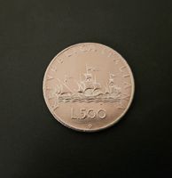 Silbermünze 500 Lire Kolumbus-Flotte - Top Zustand!