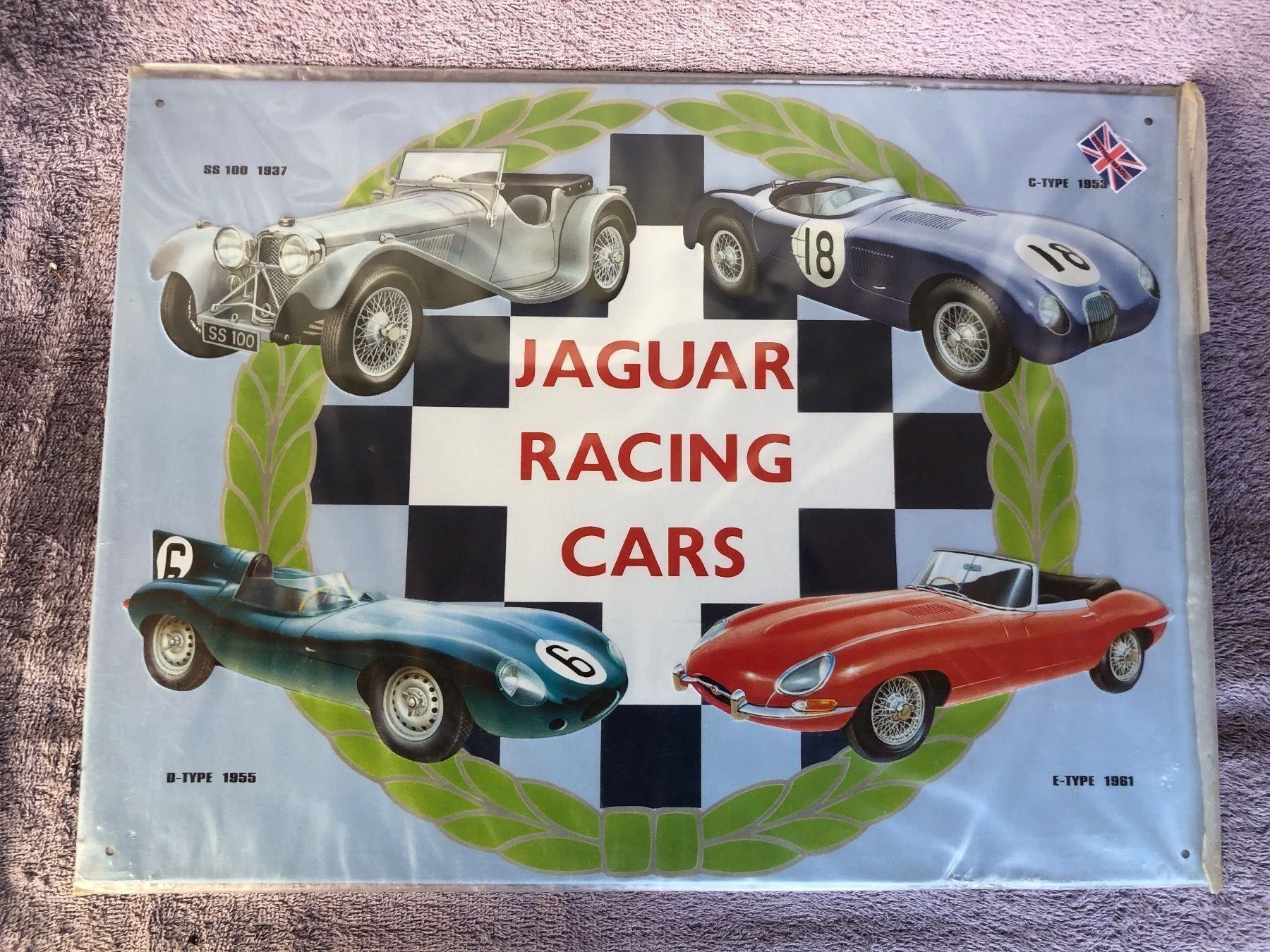 Insegne: Jaguar racing cars Oldtimer classic gb – Nuovo (secondo la descrizione) da Reinach AG venduto da rares75