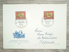 TR70 Enveloppe + Timbre Suisse 1958