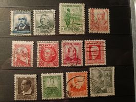 Antike  Briefmarken Sammlung, Spanien, Republik,