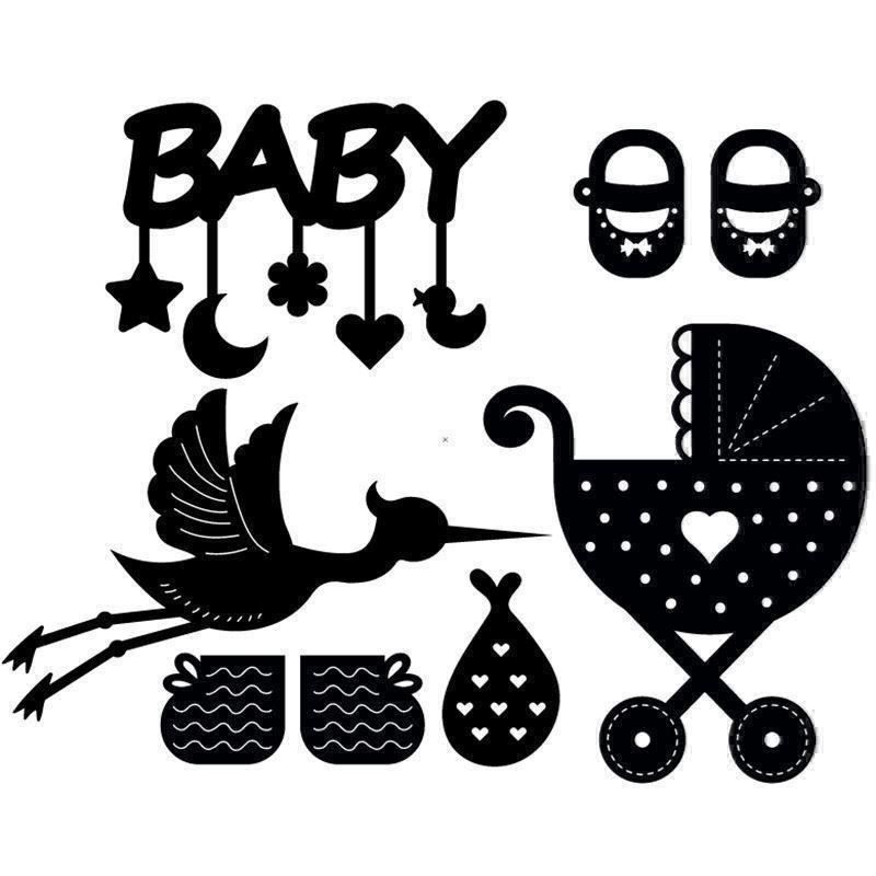 Schablonen: BABY SET STANZSCHABLONE – Neu und originalverpackt aus Affoltern am Albis von scrapbooking