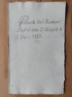Antikes handgeschriebenes Protokoll Kantonsrat Zug 1823