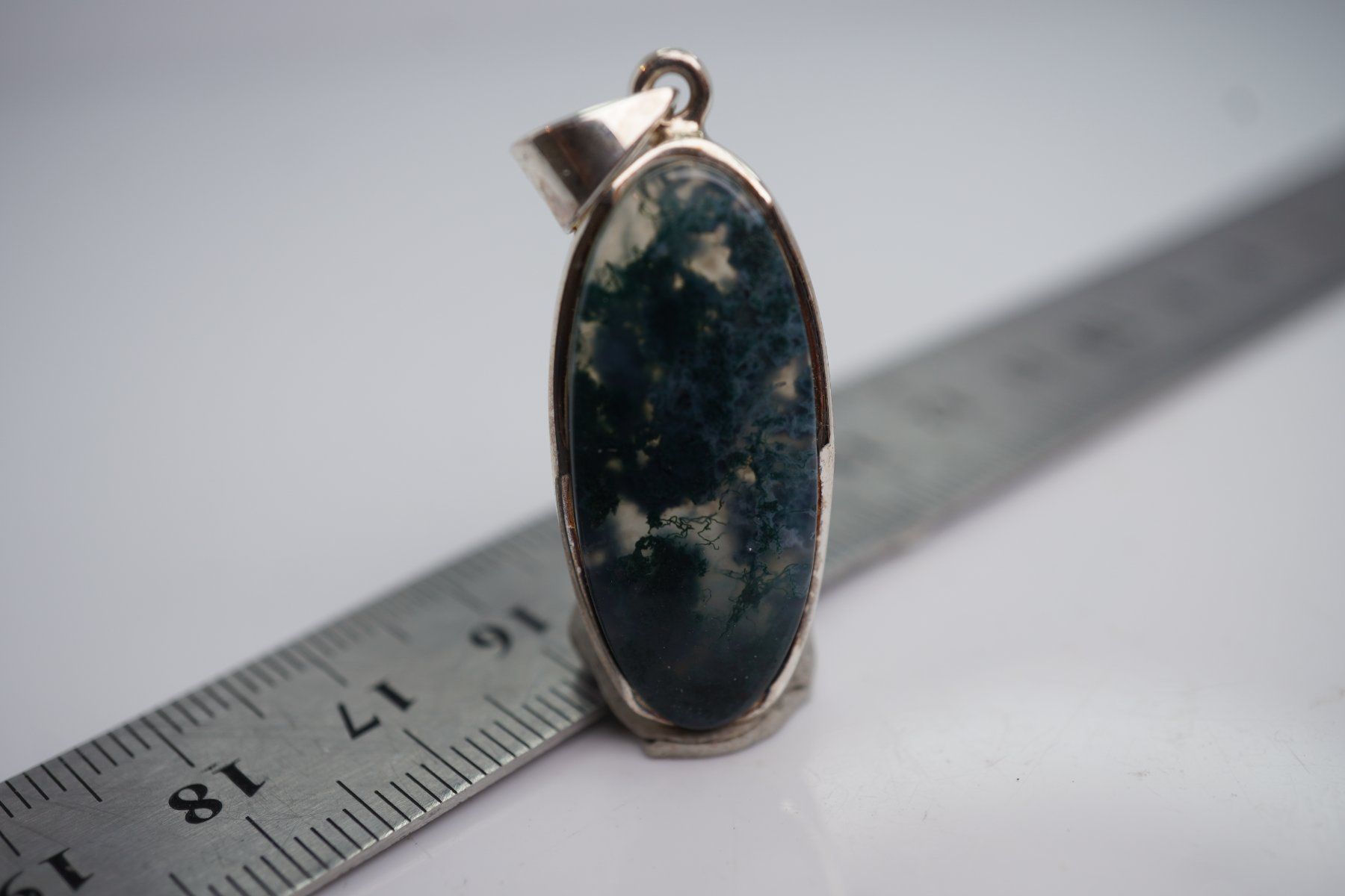 Minerali & Pietre curative: Moos Achat  925 Silber  Anhänger  TOP   by  "TOPSTONE" – Nuovo e nell'imballaggio originale da Eschenbach SG venduto da topstone
