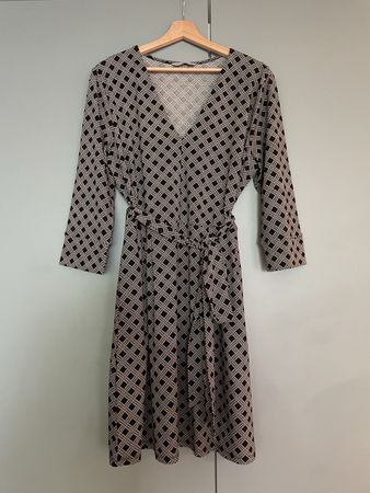 schwarz weiss gemustertes Kleid von H&M, ca Gr XL