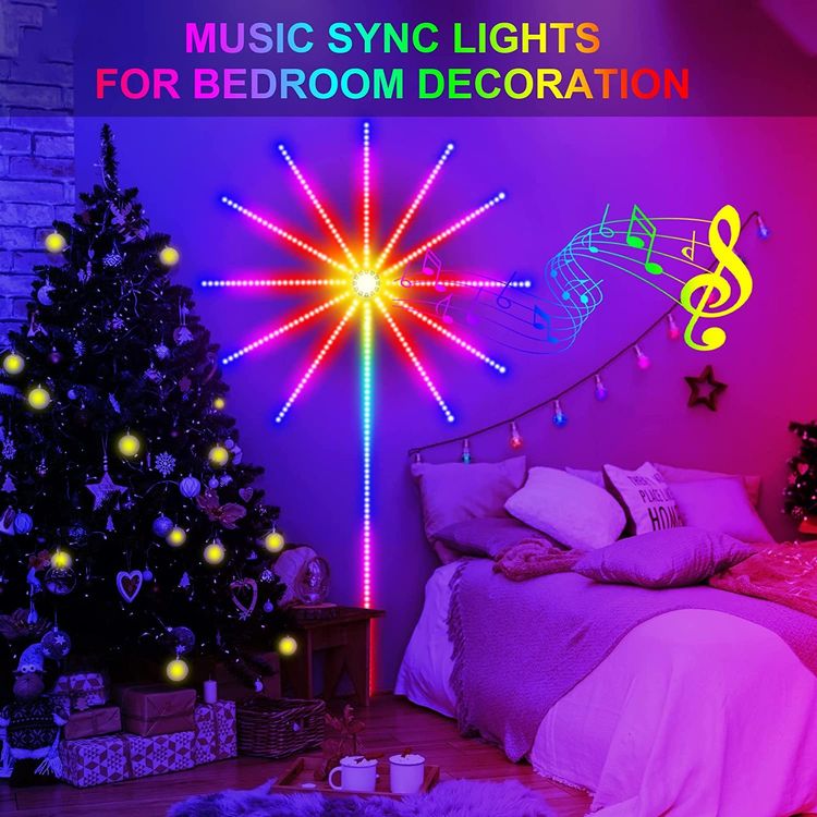 ✓ LED Lichter Feuerwerk mit Musik Sound