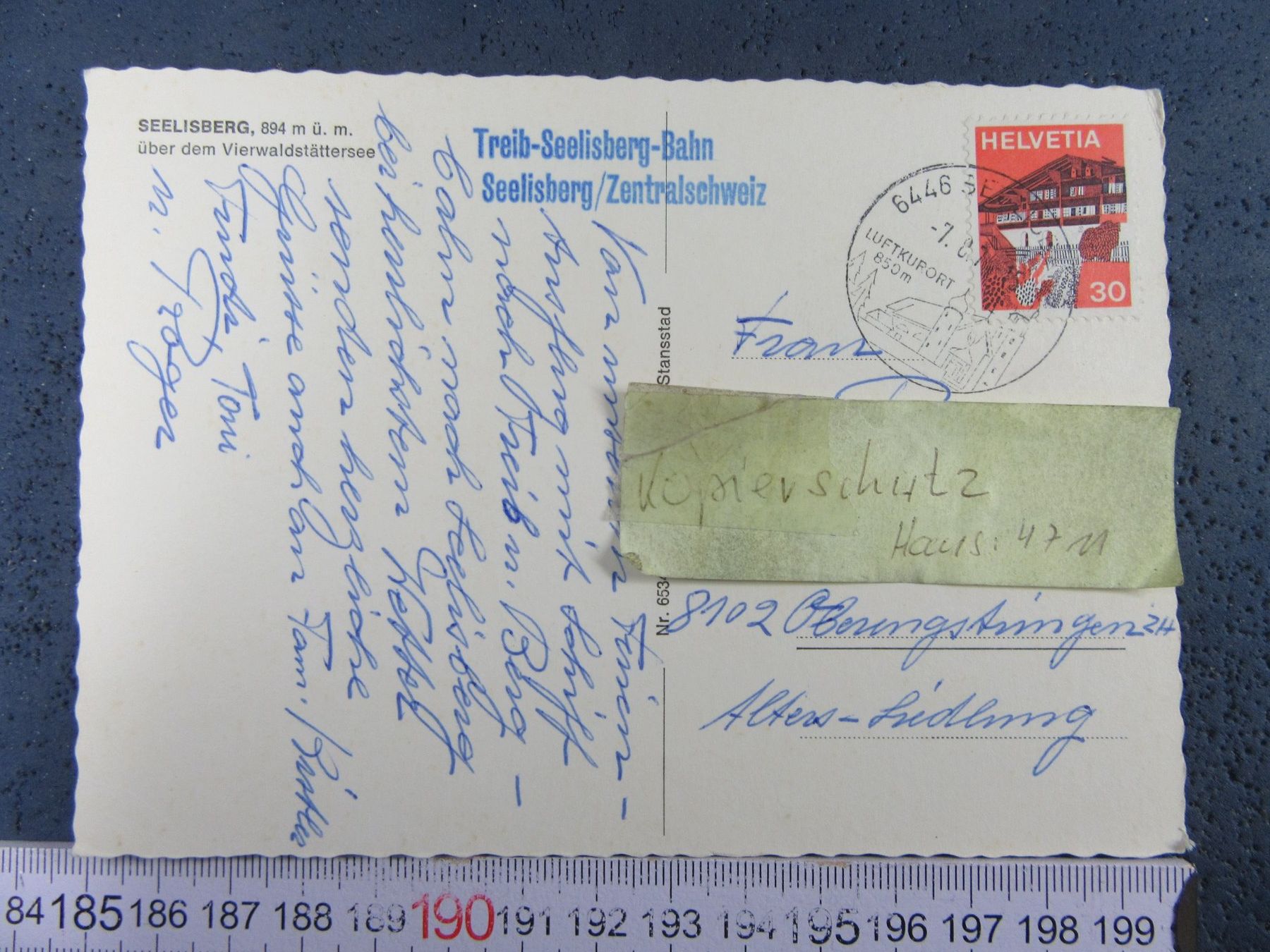 Cartoline postali: SEELISBERG 4BILD-AK URI AK – Usato da Ettingen venduto da Hausi4711 1