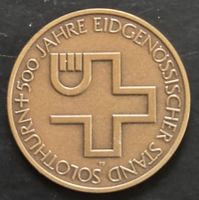 Medaille Solothurn Abzeichen 29. Eidg. Schützenfest 500 Jahr