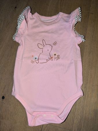 NEU Hasen Body kleid rosa Grösse 80