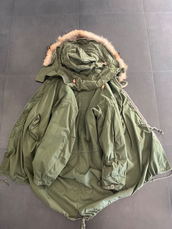 BARBED Parka Echtfell XS oversize M-65 Army Kapuze Wintermantel Mantel Fell Pelz offers