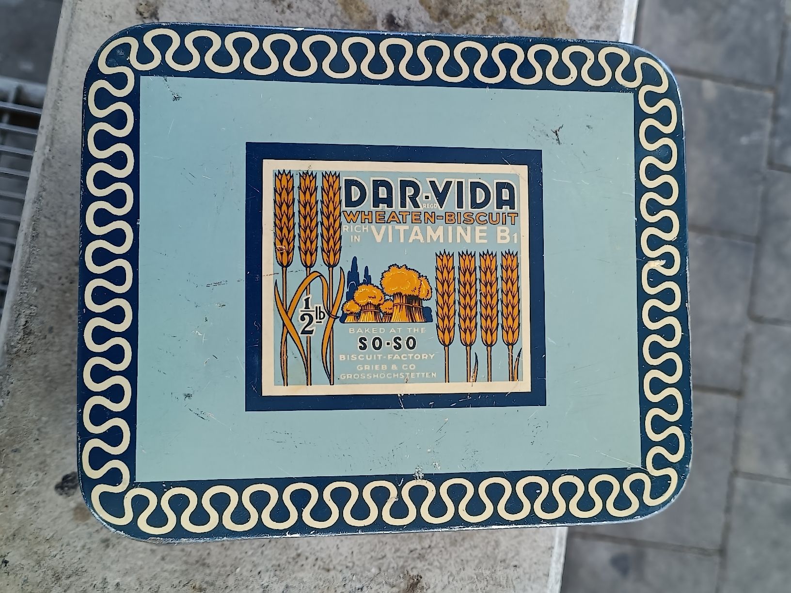 Insegne: Alte Litho Blechdose / DAR-VIDA Grieb & Co Grosshöchstetten  – Usato da Brugg AG venduto da Ente015