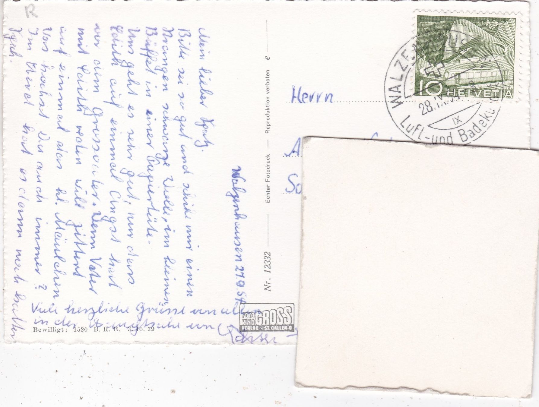 Cartoline postali: Gais mit Krankenhaus 1954 – Usato da Herisau venduto da Lisegrat2008 1