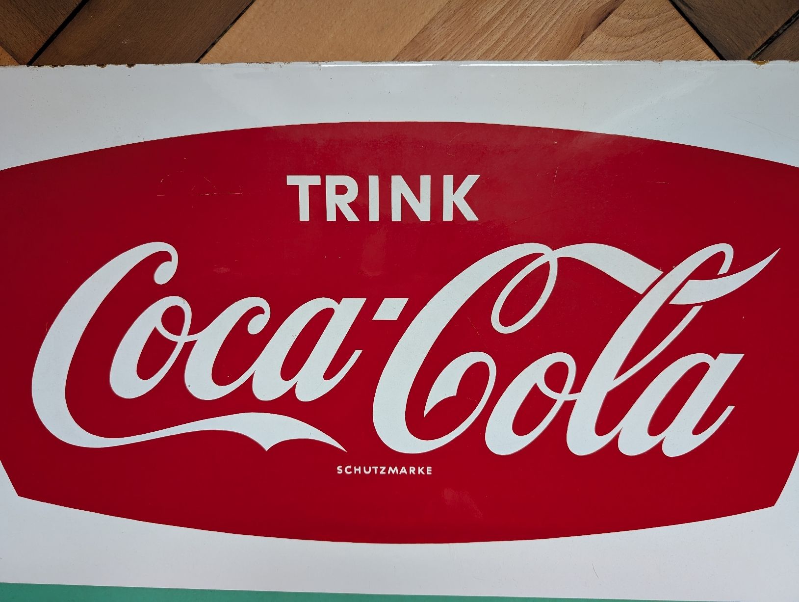 Coca-Cola Insegne: Coca-Cola Emailleschild 70x45cm – Usato da Zürich venduto da Hedkandi 1