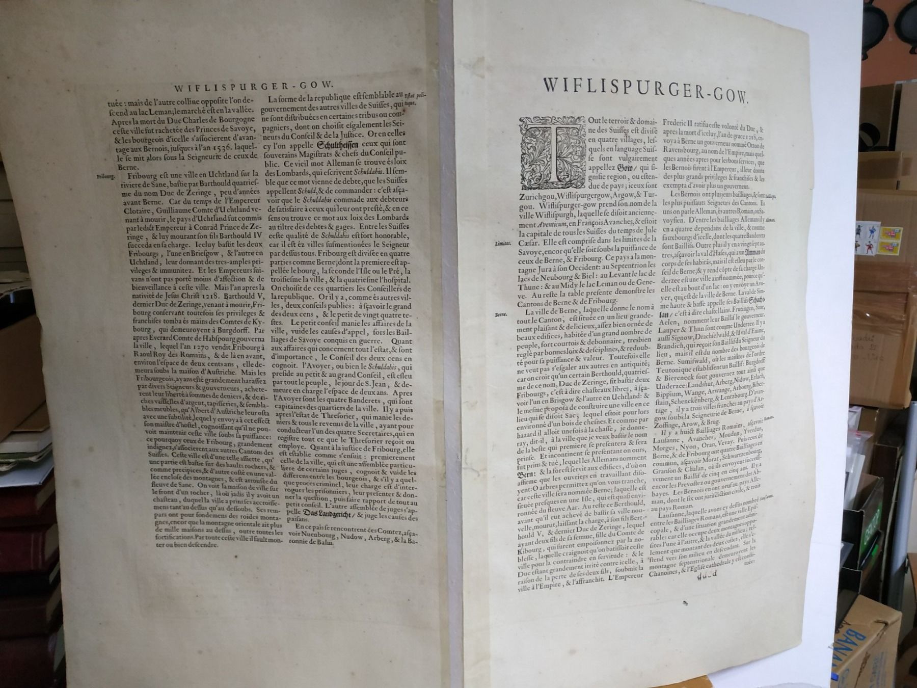 Cartine & Atlanti: Schweiz - "Das WIFLISPUR Gergow"  (Vaud) - 1634 ca. – Usato da Sorengo venduto da 74in 1