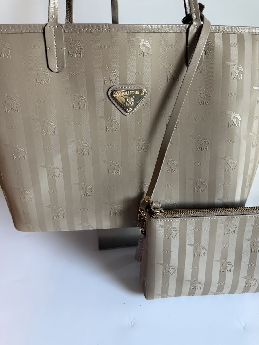 Maison Mollerus Borse da donna: Original Maison Mollerus Cabas Handtasche Grau Taupe – Usato da Vionnaz venduto da b_f_d_r_g 2