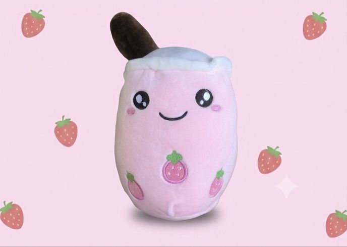 Spielzeuge: Peluche bubble tea fraise 24cm – Neu und originalverpackt aus Echandens von Sebounet 1