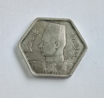 Silbermünze Äpypten 2 Piastre König Farouk 1944