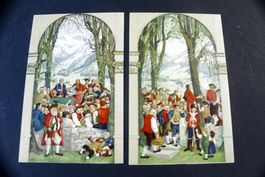 2x BUNDESFEIER - POSTKARTE, 1918. Ungelaufen.