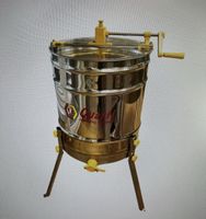 Honigschleuder Quarti Edelstahl mit 9 Waben